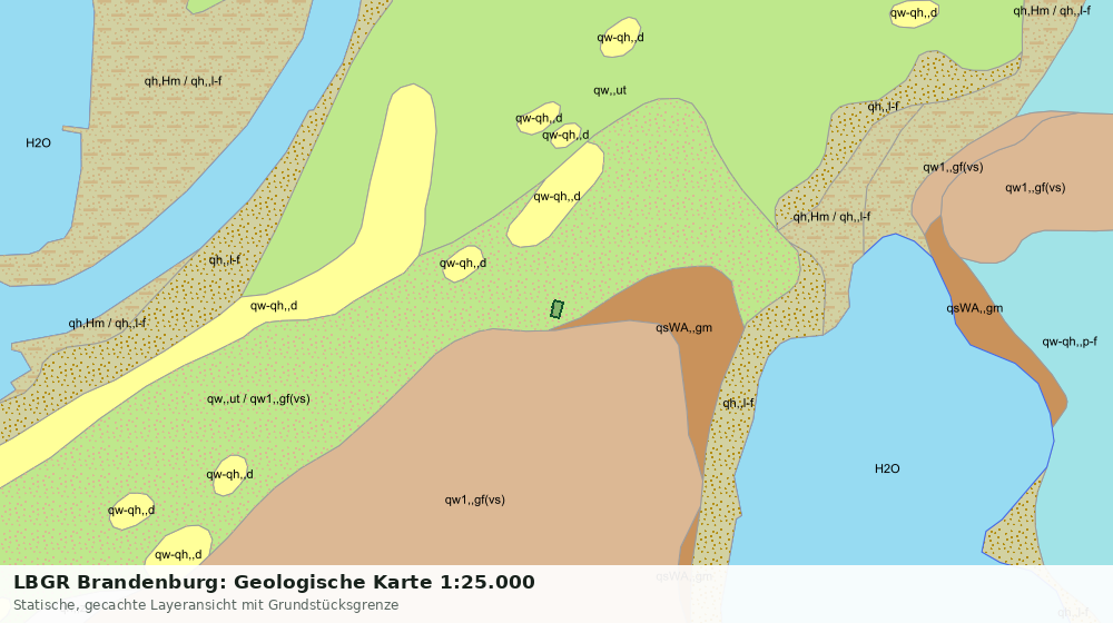 Statische Kartenansicht: LBGR Brandenburg: Geologische Karte 1:25.000