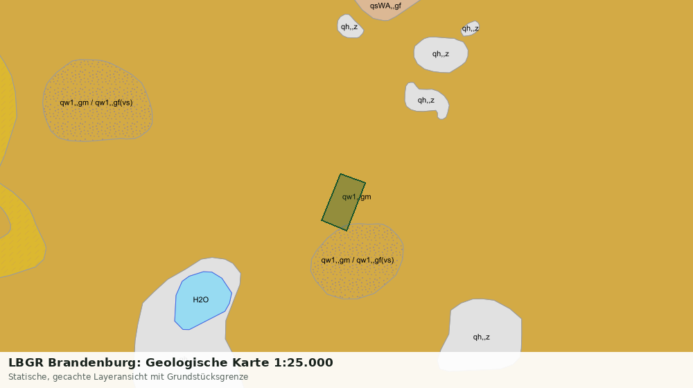 Statische Kartenansicht: LBGR Brandenburg: Geologische Karte 1:25.000