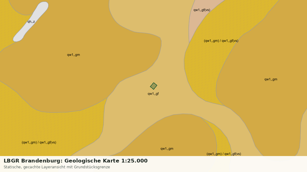Statische Kartenansicht: LBGR Brandenburg: Geologische Karte 1:25.000