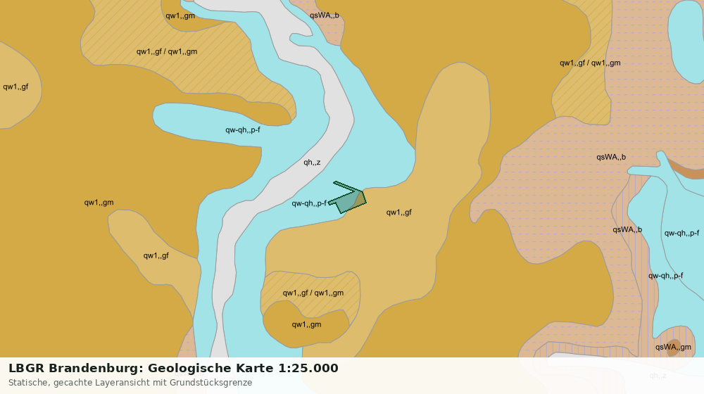 Statische Kartenansicht: LBGR Brandenburg: Geologische Karte 1:25.000