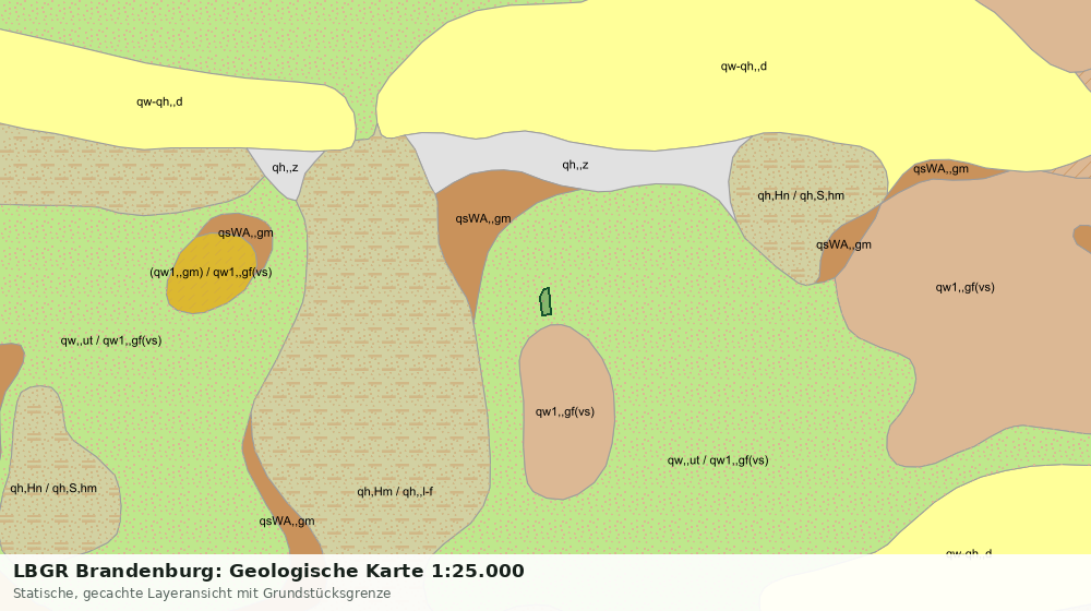Statische Kartenansicht: LBGR Brandenburg: Geologische Karte 1:25.000