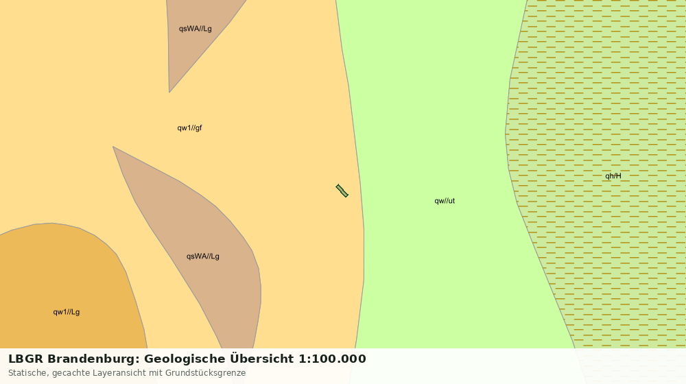 Statische Kartenansicht: LBGR Brandenburg: Geologische Übersicht 1:100.000