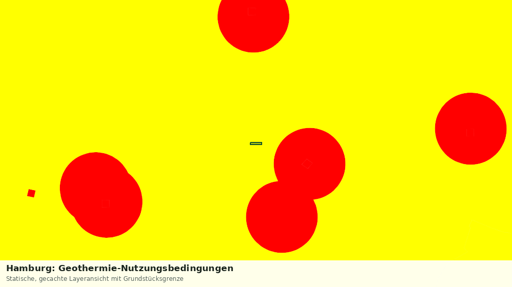 Statische Kartenansicht: Hamburg: Geothermie-Nutzungsbedingungen