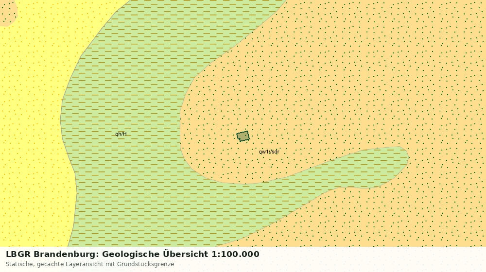 Statische Kartenansicht: LBGR Brandenburg: Geologische Übersicht 1:100.000