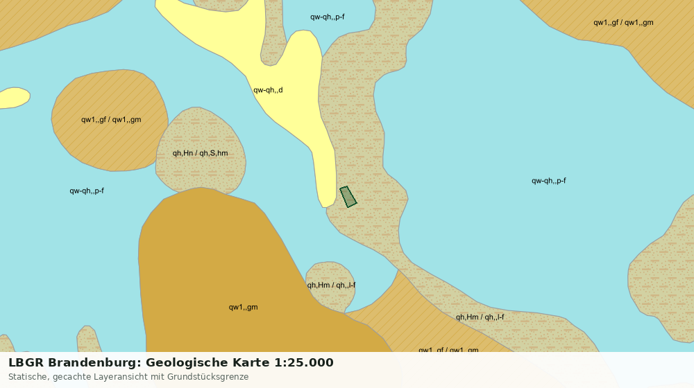 Statische Kartenansicht: LBGR Brandenburg: Geologische Karte 1:25.000