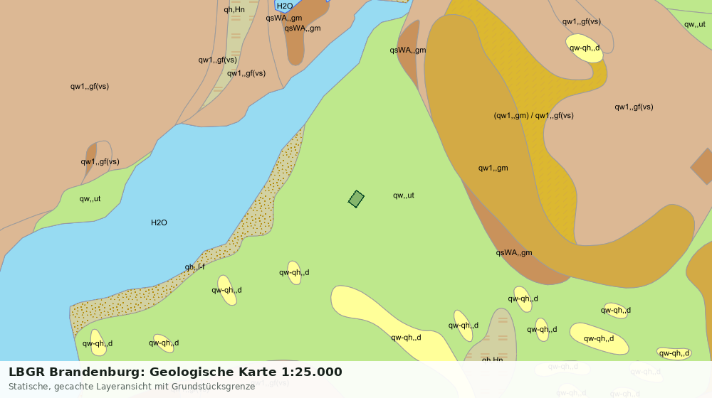 Statische Kartenansicht: LBGR Brandenburg: Geologische Karte 1:25.000