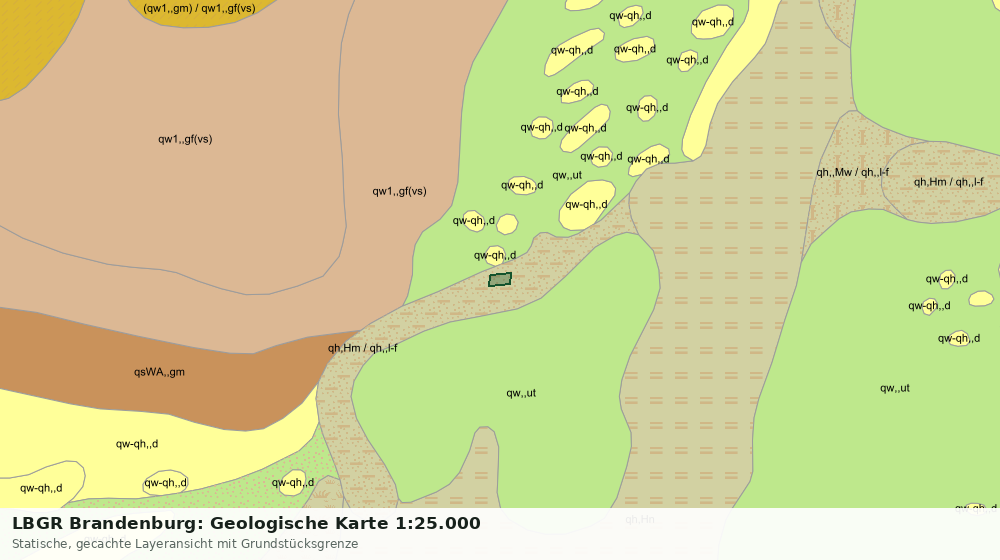 Statische Kartenansicht: LBGR Brandenburg: Geologische Karte 1:25.000