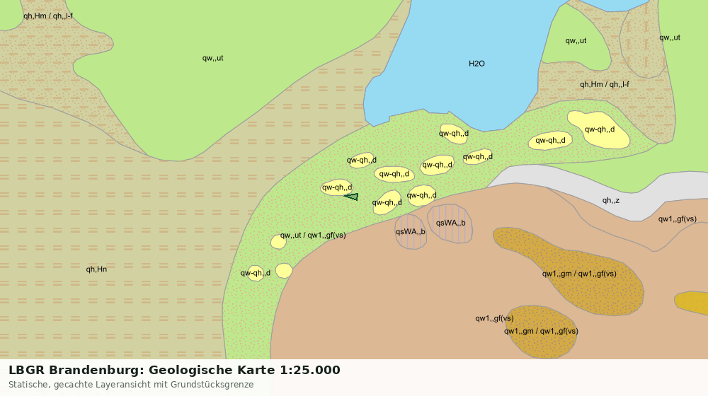 Statische Kartenansicht: LBGR Brandenburg: Geologische Karte 1:25.000