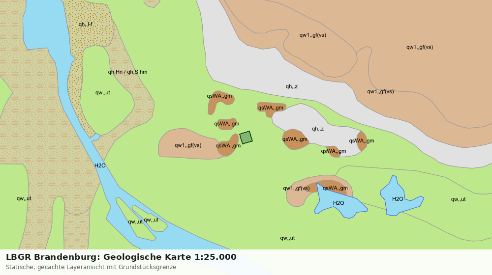 Statische Kartenansicht: LBGR Brandenburg: Geologische Karte 1:25.000
