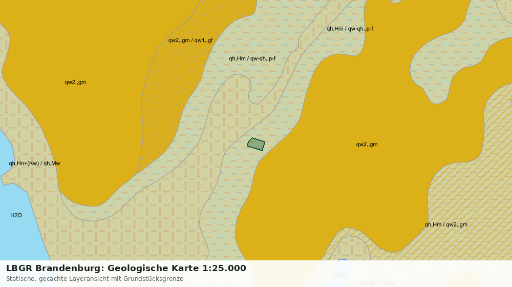 Statische Kartenansicht: LBGR Brandenburg: Geologische Karte 1:25.000