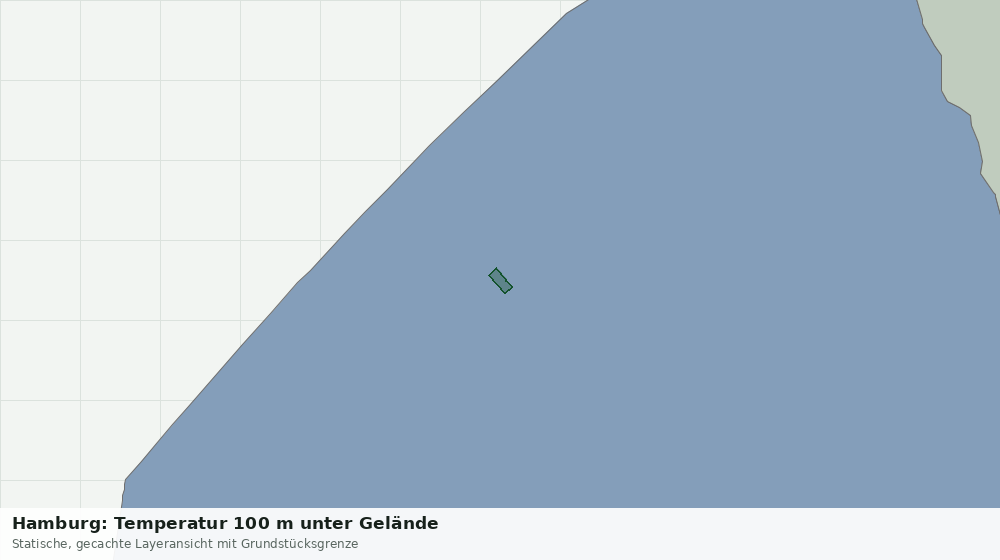 Statische Kartenansicht: Hamburg: Temperatur 100 m unter Gelände