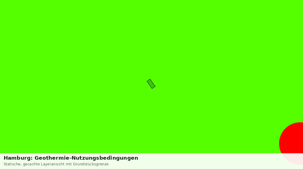 Statische Kartenansicht: Hamburg: Geothermie-Nutzungsbedingungen