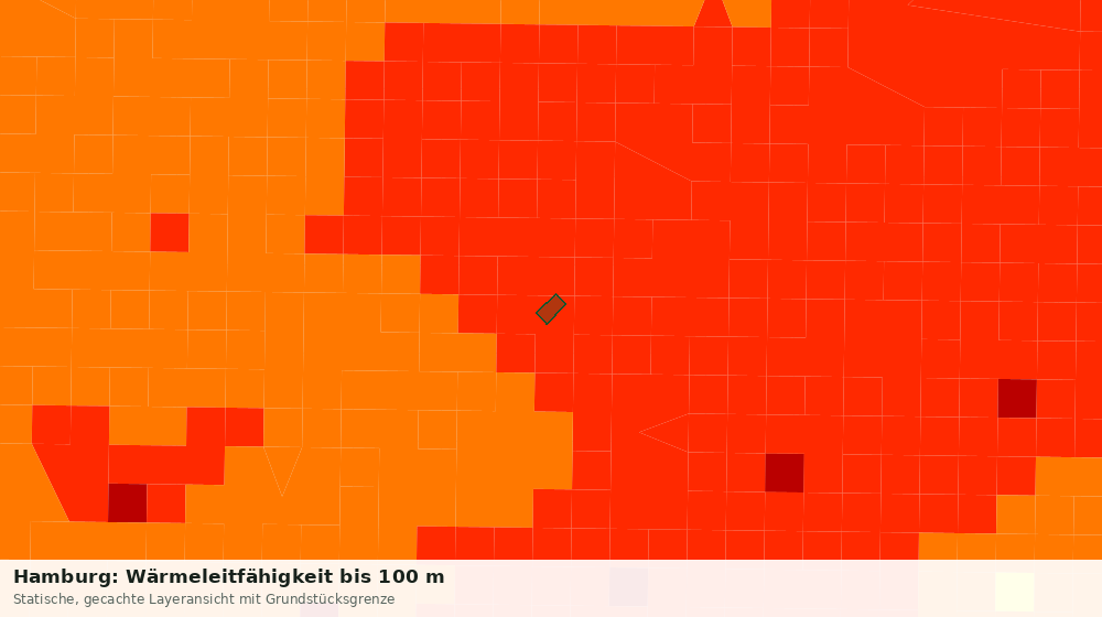 Statische Kartenansicht: Hamburg: Wärmeleitfähigkeit bis 100 m