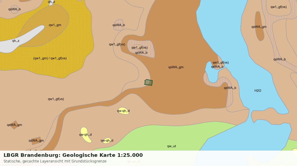 Statische Kartenansicht: LBGR Brandenburg: Geologische Karte 1:25.000
