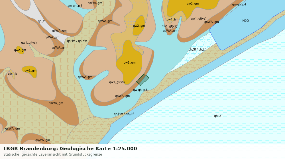 Statische Kartenansicht: LBGR Brandenburg: Geologische Karte 1:25.000