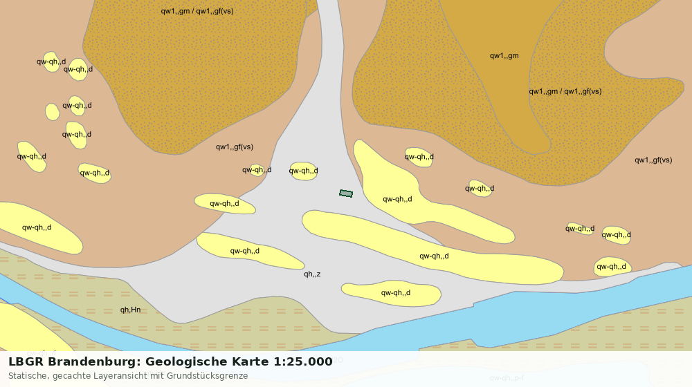 Statische Kartenansicht: LBGR Brandenburg: Geologische Karte 1:25.000