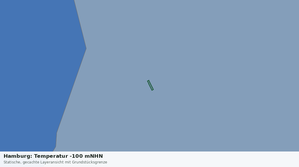 Statische Kartenansicht: Hamburg: Temperatur -100 mNHN