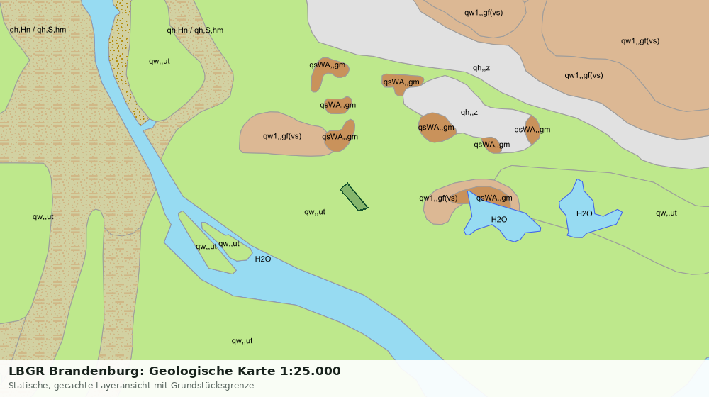 Statische Kartenansicht: LBGR Brandenburg: Geologische Karte 1:25.000