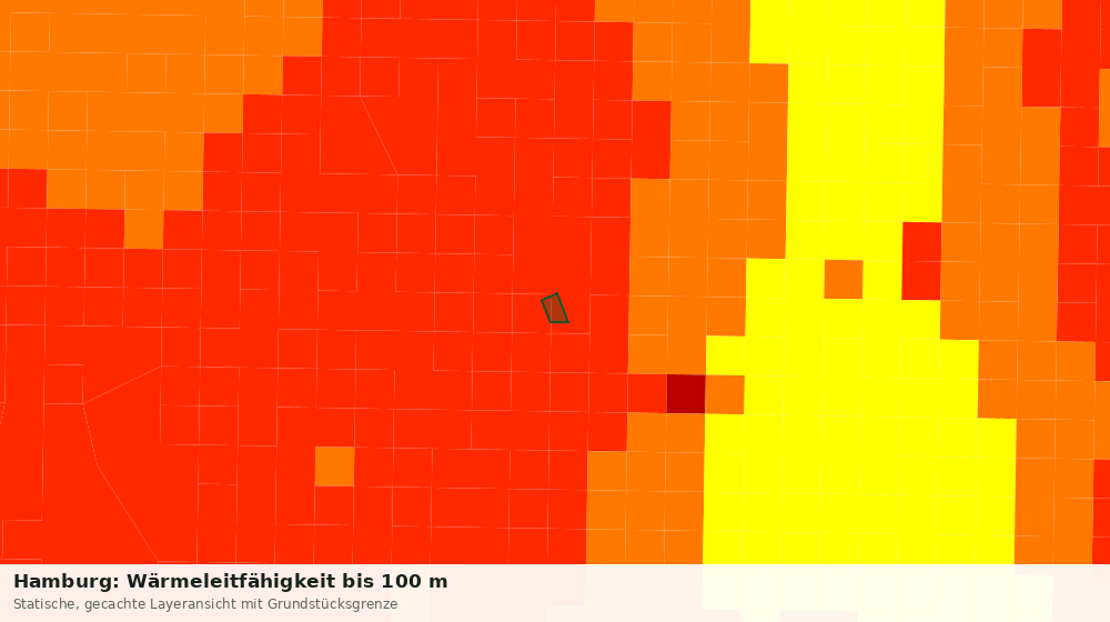 Statische Kartenansicht: Hamburg: Wärmeleitfähigkeit bis 100 m