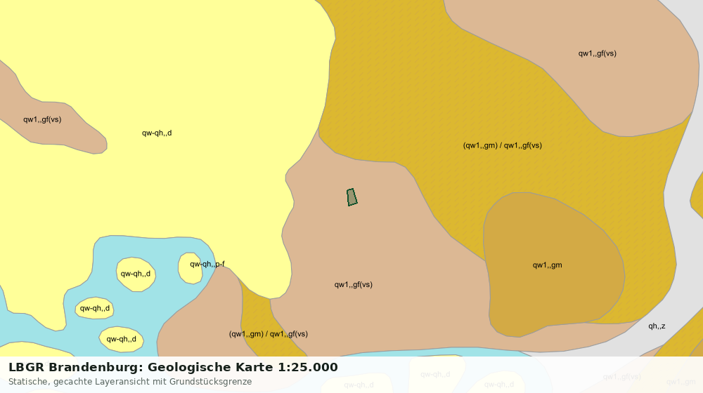 Statische Kartenansicht: LBGR Brandenburg: Geologische Karte 1:25.000