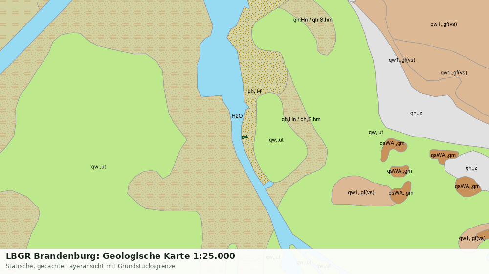 Statische Kartenansicht: LBGR Brandenburg: Geologische Karte 1:25.000
