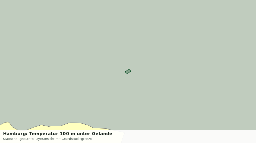 Statische Kartenansicht: Hamburg: Temperatur 100 m unter Gelände