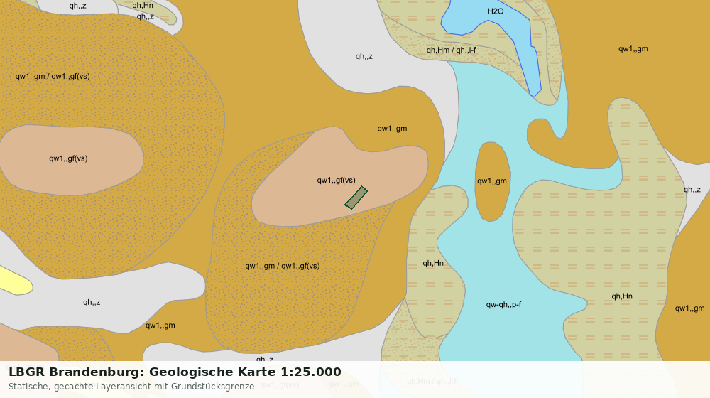 Statische Kartenansicht: LBGR Brandenburg: Geologische Karte 1:25.000