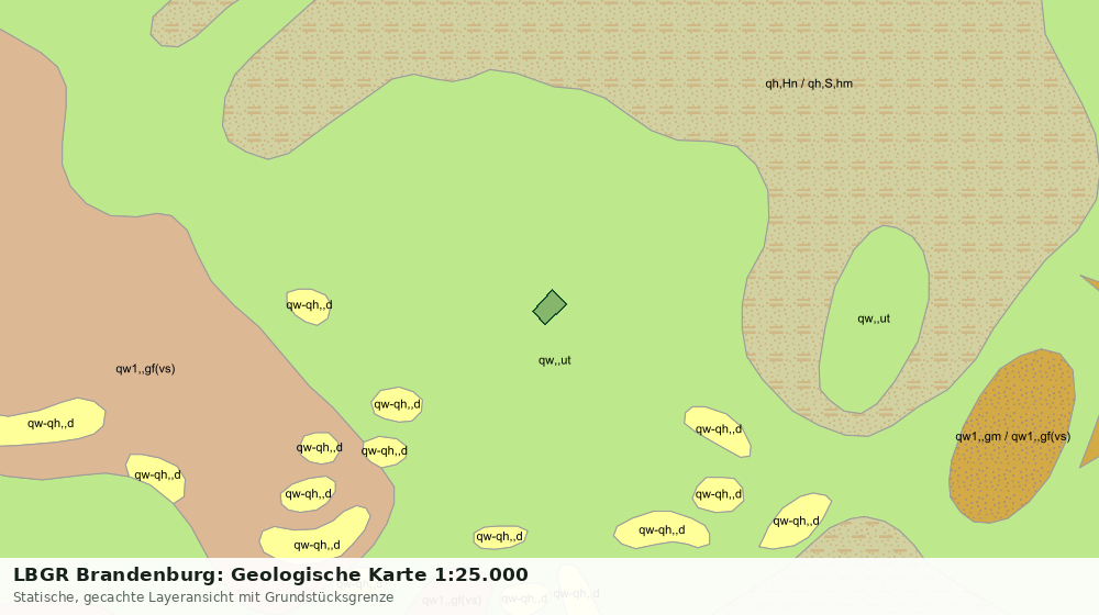 Statische Kartenansicht: LBGR Brandenburg: Geologische Karte 1:25.000