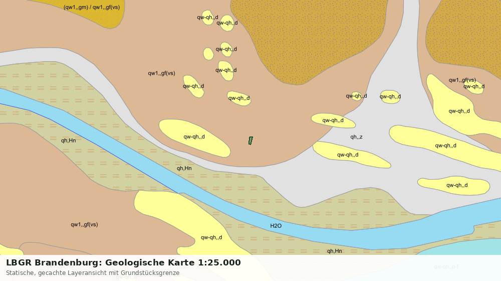 Statische Kartenansicht: LBGR Brandenburg: Geologische Karte 1:25.000