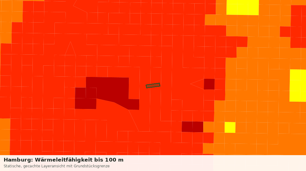 Statische Kartenansicht: Hamburg: Wärmeleitfähigkeit bis 100 m