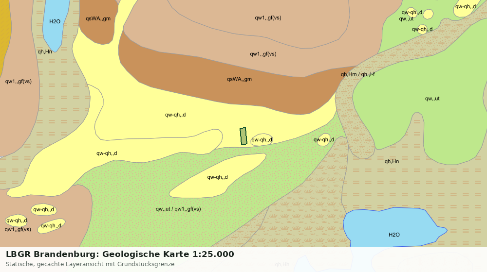 Statische Kartenansicht: LBGR Brandenburg: Geologische Karte 1:25.000