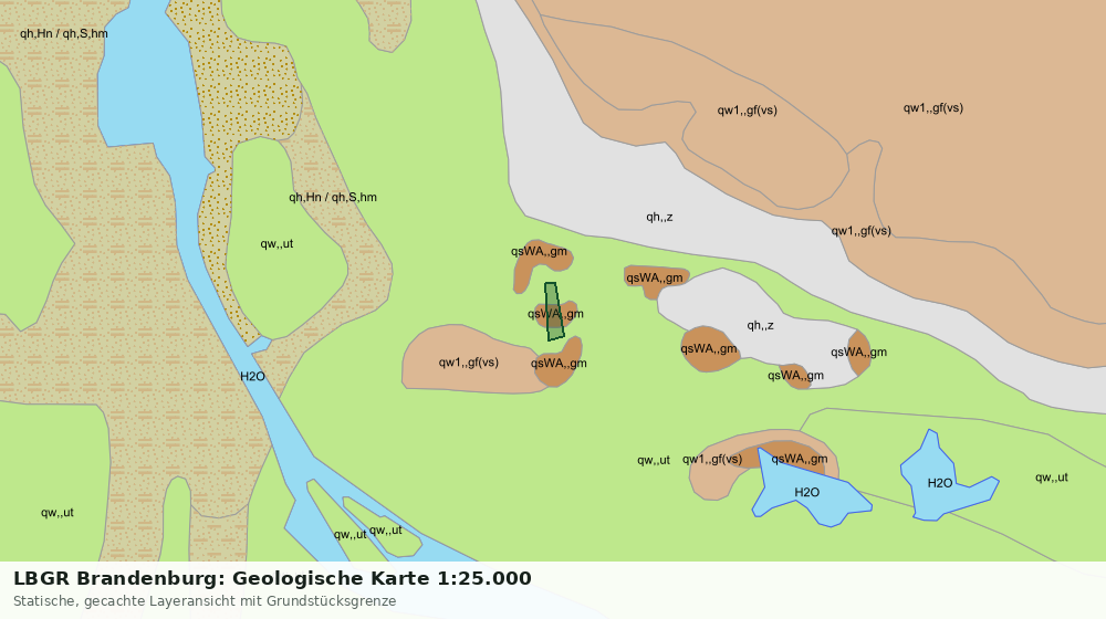 Statische Kartenansicht: LBGR Brandenburg: Geologische Karte 1:25.000