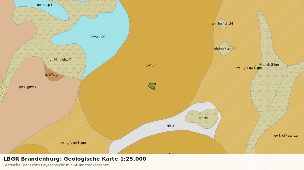 Statische Kartenansicht: LBGR Brandenburg: Geologische Karte 1:25.000