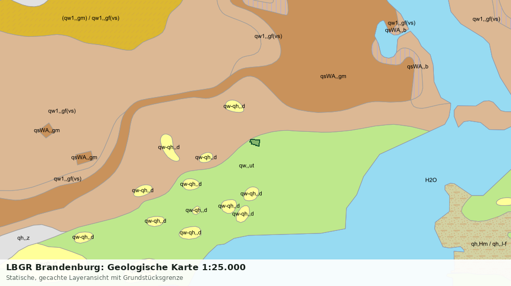 Statische Kartenansicht: LBGR Brandenburg: Geologische Karte 1:25.000