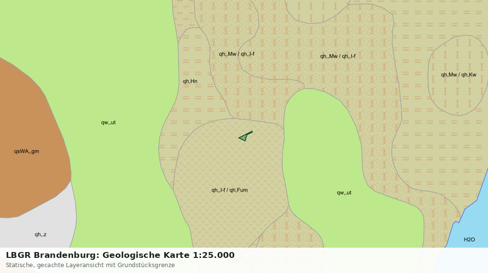 Statische Kartenansicht: LBGR Brandenburg: Geologische Karte 1:25.000