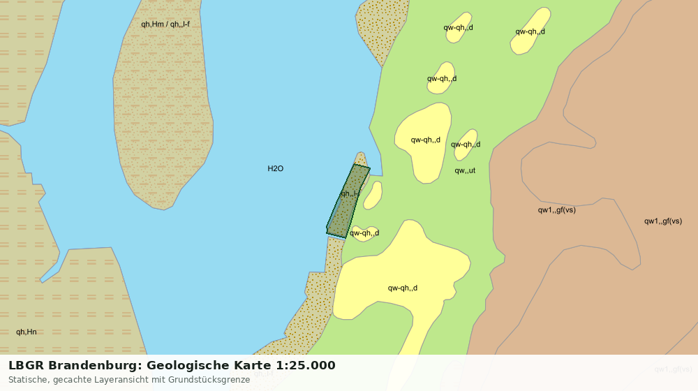 Statische Kartenansicht: LBGR Brandenburg: Geologische Karte 1:25.000
