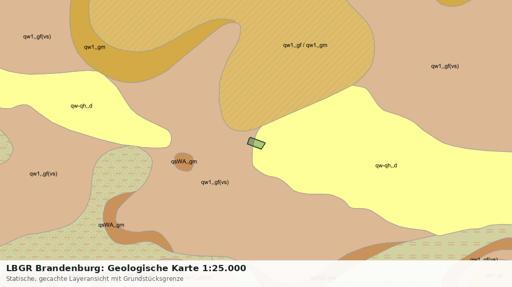 Statische Kartenansicht: LBGR Brandenburg: Geologische Karte 1:25.000