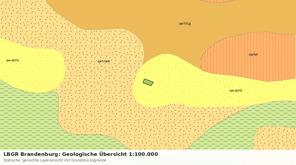 Statische Kartenansicht: LBGR Brandenburg: Geologische Übersicht 1:100.000