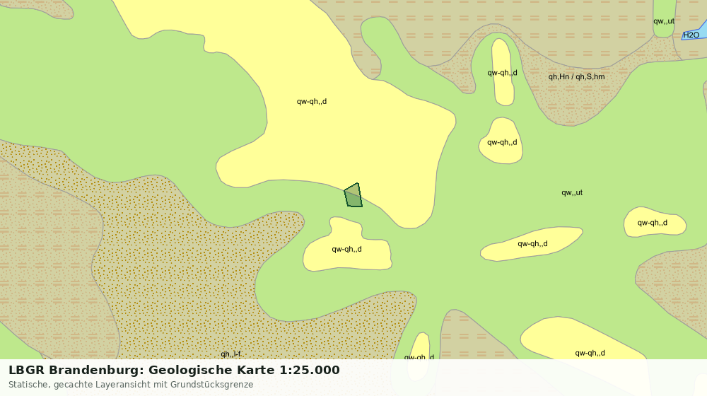 Statische Kartenansicht: LBGR Brandenburg: Geologische Karte 1:25.000