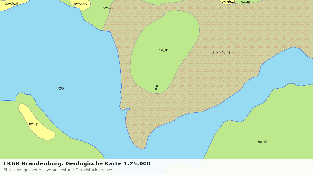 Statische Kartenansicht: LBGR Brandenburg: Geologische Karte 1:25.000
