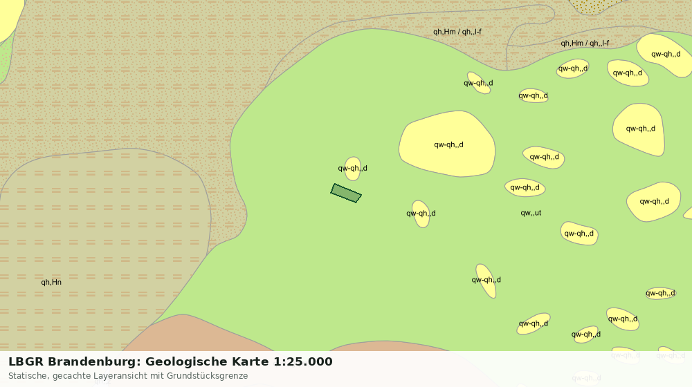 Statische Kartenansicht: LBGR Brandenburg: Geologische Karte 1:25.000