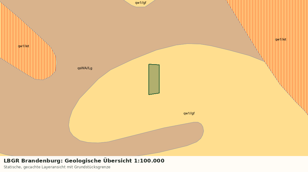 Statische Kartenansicht: LBGR Brandenburg: Geologische Übersicht 1:100.000