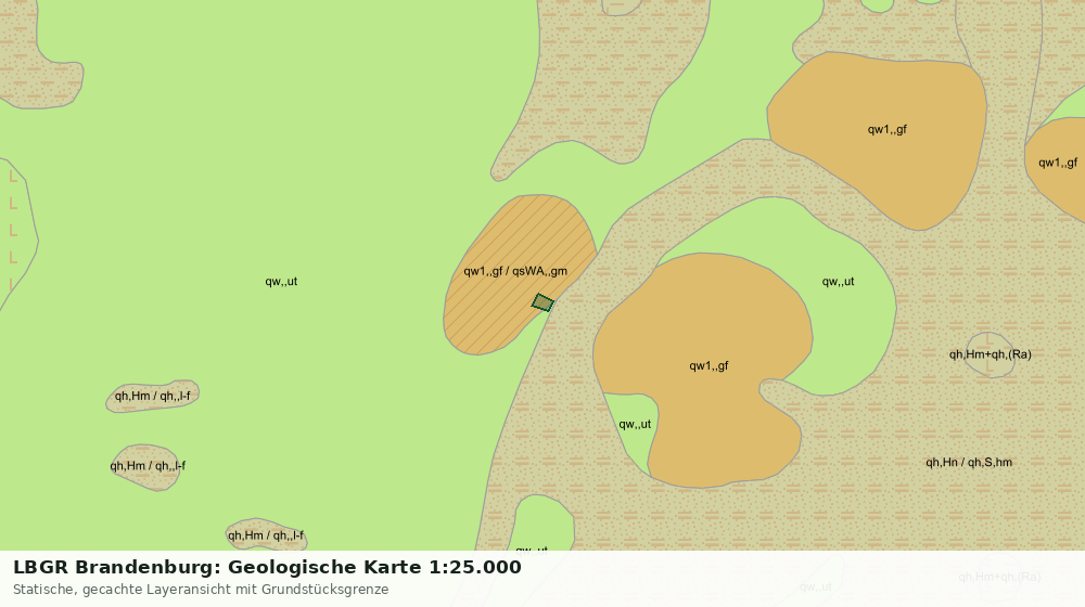 Statische Kartenansicht: LBGR Brandenburg: Geologische Karte 1:25.000