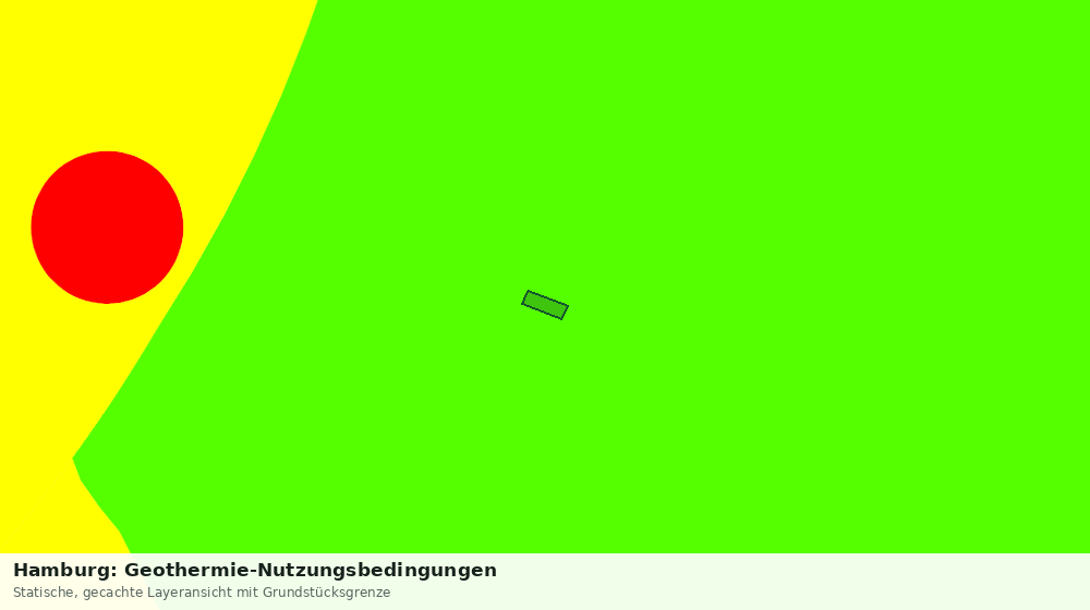 Statische Kartenansicht: Hamburg: Geothermie-Nutzungsbedingungen