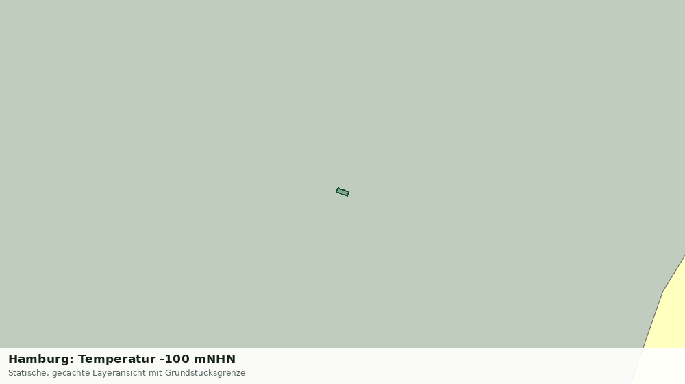 Statische Kartenansicht: Hamburg: Temperatur -100 mNHN