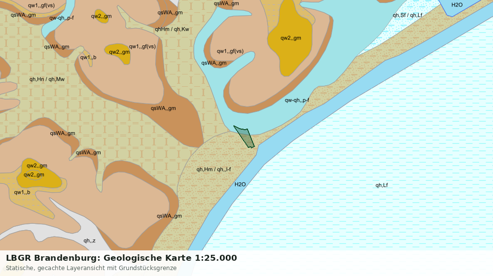 Statische Kartenansicht: LBGR Brandenburg: Geologische Karte 1:25.000