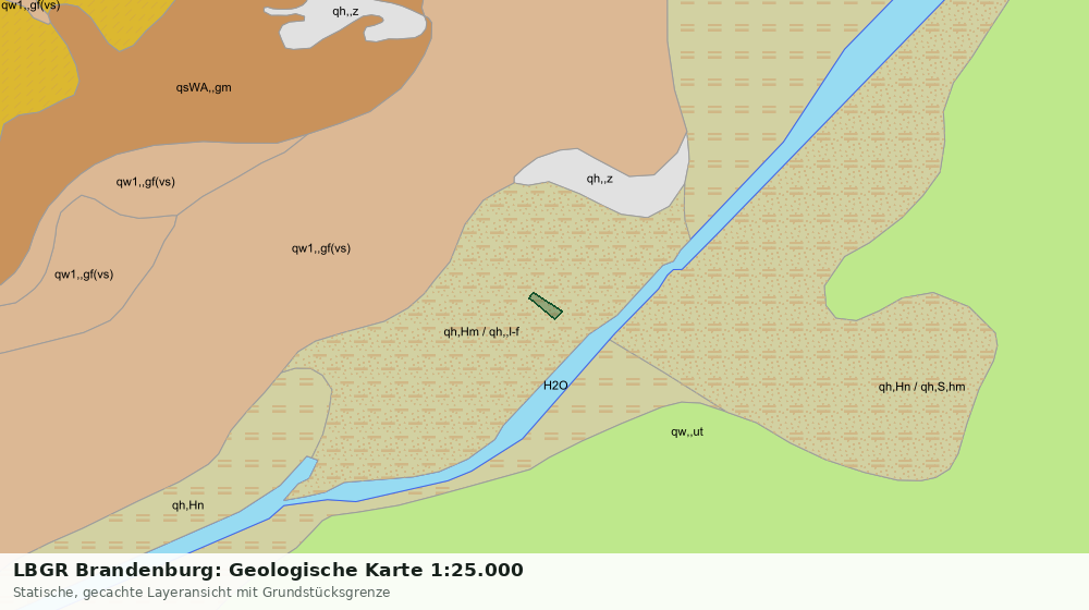 Statische Kartenansicht: LBGR Brandenburg: Geologische Karte 1:25.000