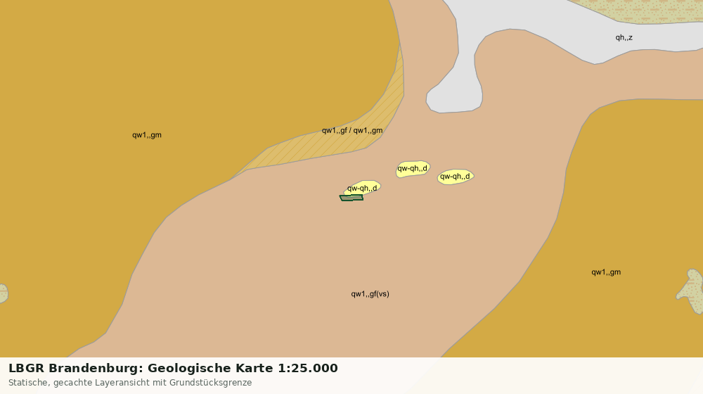 Statische Kartenansicht: LBGR Brandenburg: Geologische Karte 1:25.000