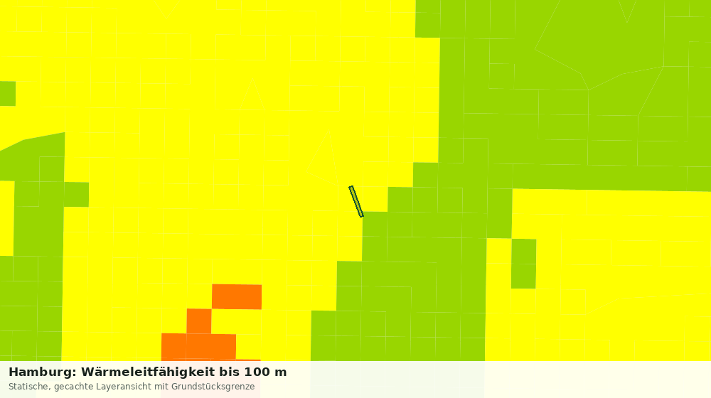 Statische Kartenansicht: Hamburg: Wärmeleitfähigkeit bis 100 m