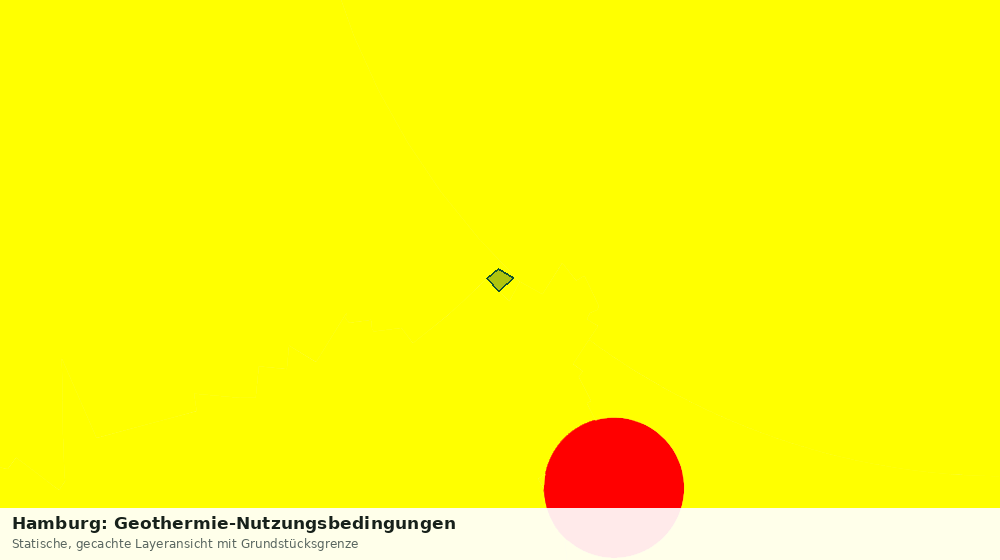 Statische Kartenansicht: Hamburg: Geothermie-Nutzungsbedingungen